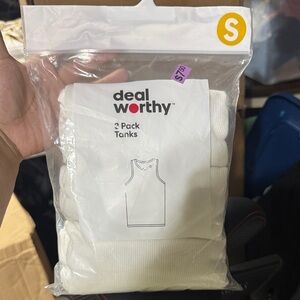 2PACKS — Deal Worthy Men's White Tank Tops - 6pcs
